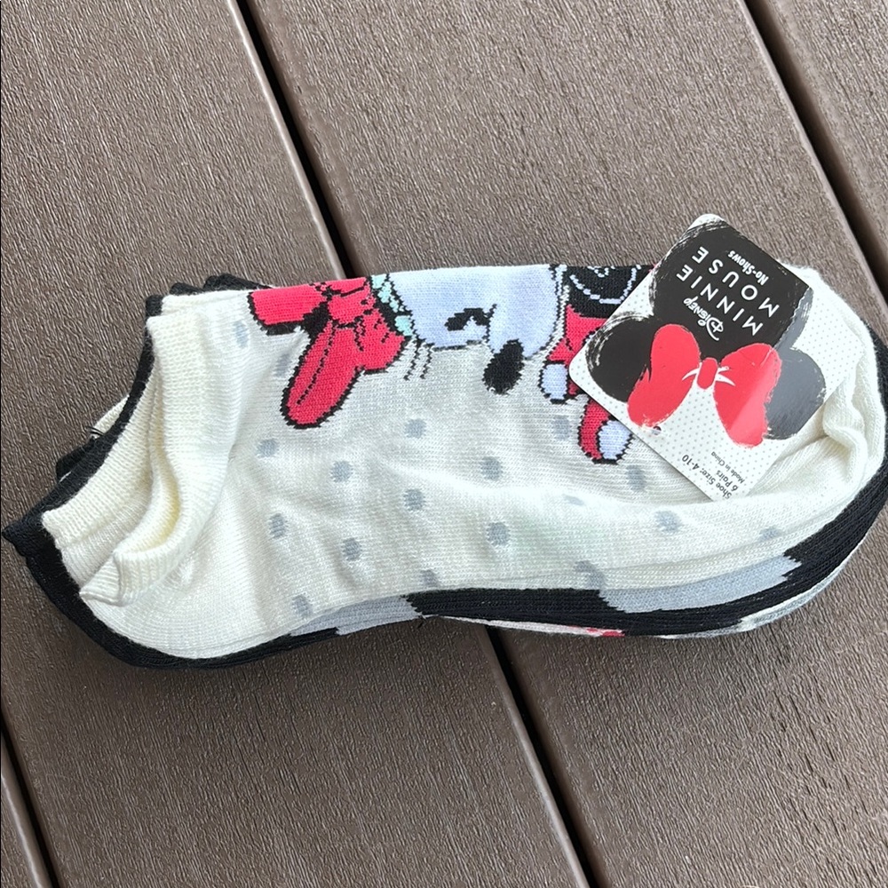 Minnie and Mickey Mouse no show Socks